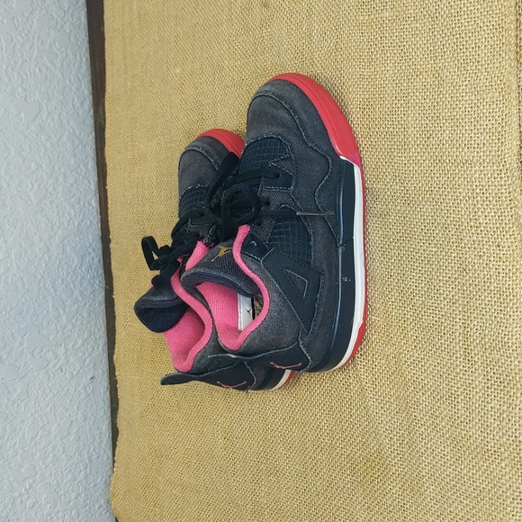 Jordan 4 Retro "Denim" Kid's Sneakers Sz 10C, Blue/Pink, Good Condition, No Box - Picture 3 of 7